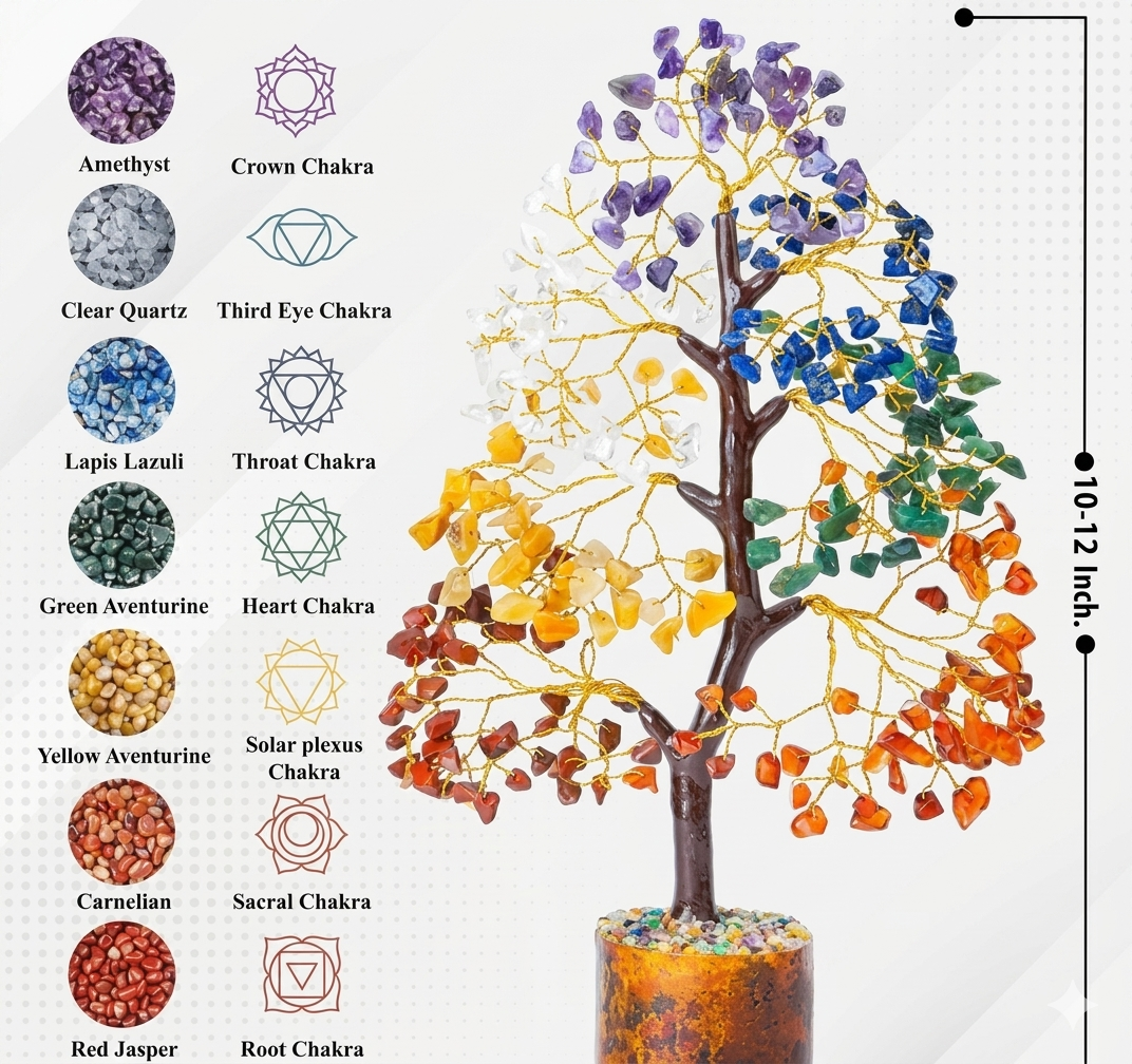7 Chakra Positive Energy Crystal Tree
