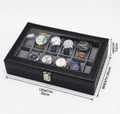 Unique Leather Transparent Watch Organizer Box