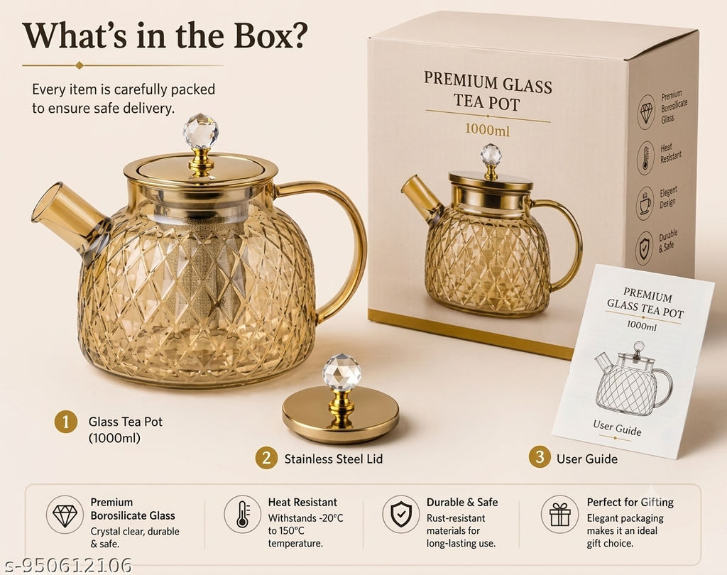 Premium Glass Tea Pot