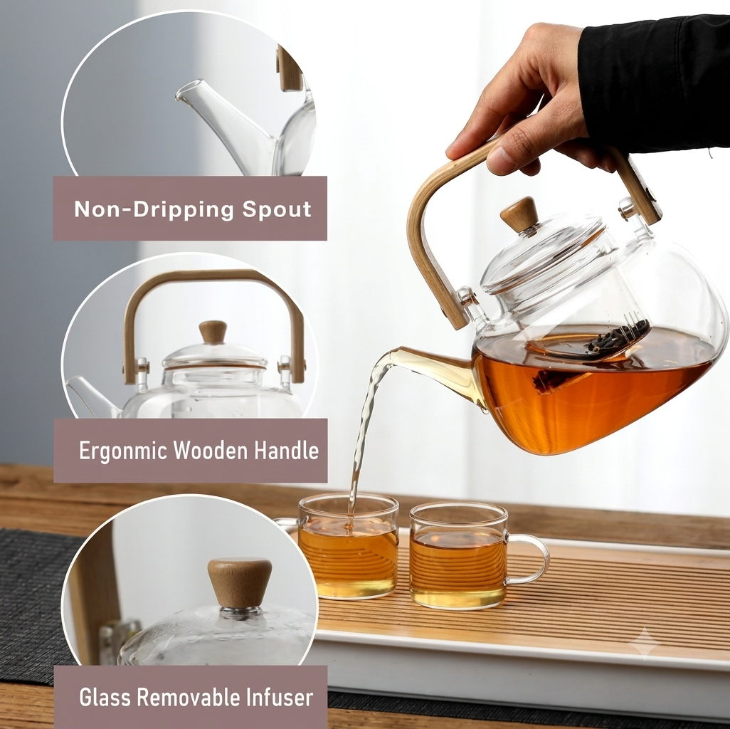 Unique Glass Tea Pot