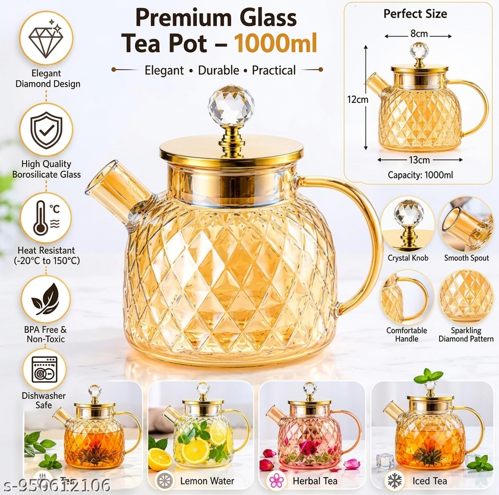 Premium Glass Tea Pot